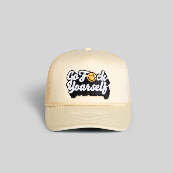 Forever21 GO F*CK YOURSELF SAND TRUCKER HAT Beige