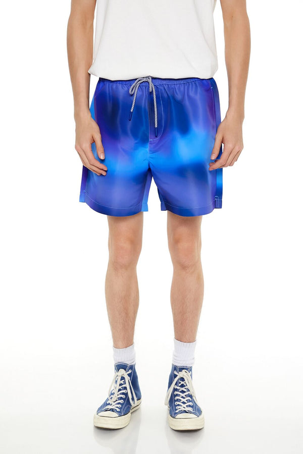 Forever21 Gradient Swim Trunks BLUE/MULTI