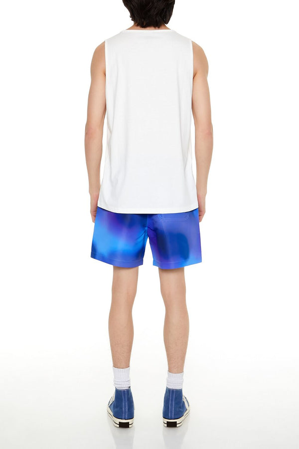 Forever21 Gradient Swim Trunks BLUE/MULTI
