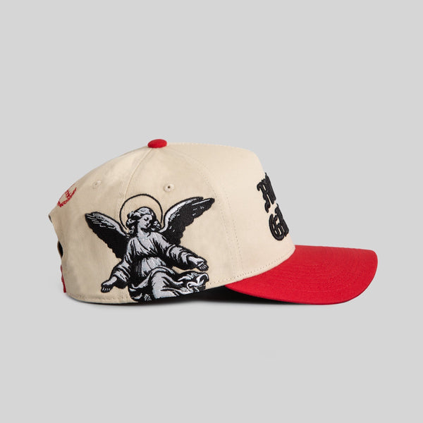 Forever21 HOLY GRAIL SAND RED TWILL TRUCKER Beige