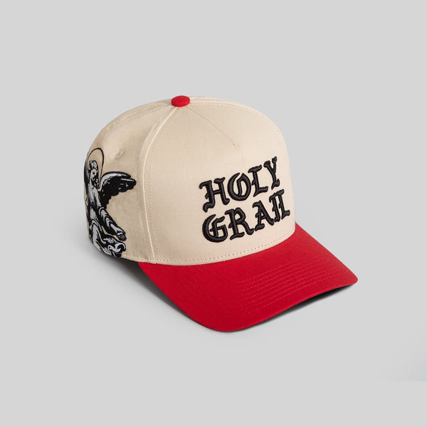 Forever21 HOLY GRAIL SAND RED TWILL TRUCKER Beige