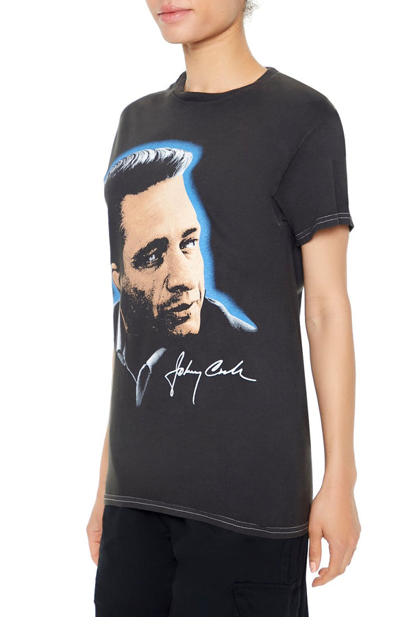 Forever21 Johnny Cash Graphic Tee CHARCOAL/MULTI