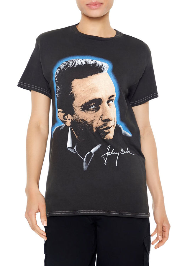 Forever21 Johnny Cash Graphic Tee CHARCOAL/MULTI