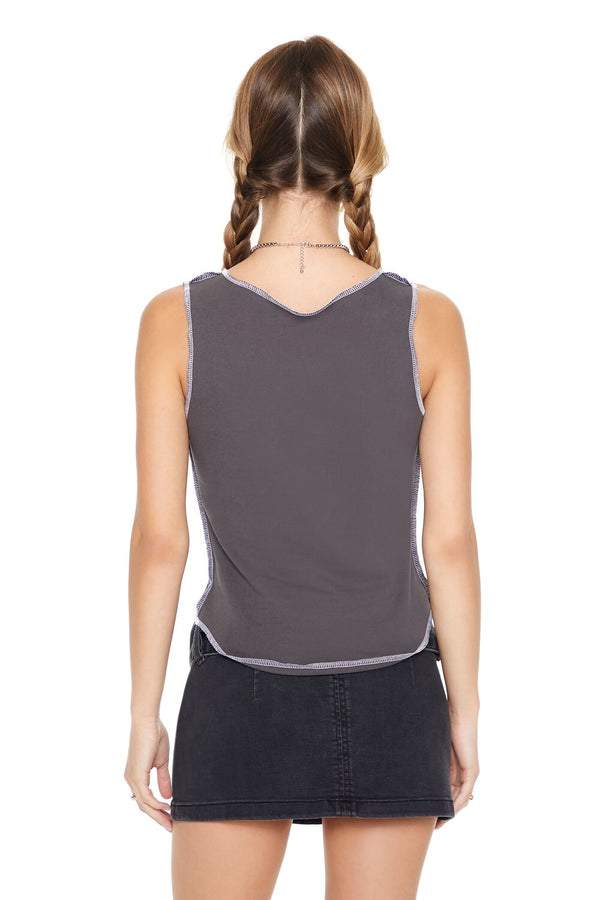 Forever21 KISS Graphic Tank Top CHARCOAL/MULTI