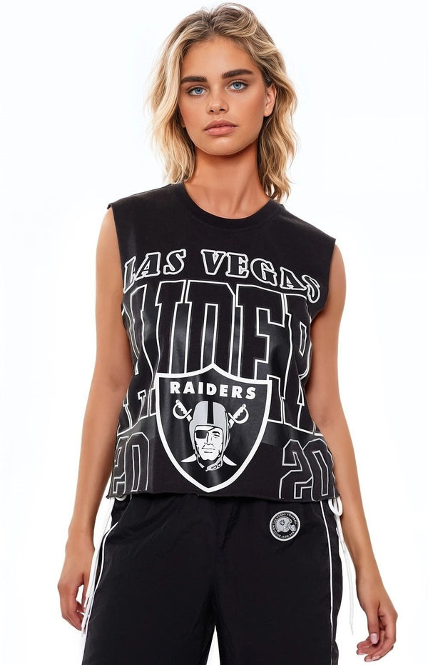Forever21 Las Vegas Raiders Muscle Tee BLACK/MULTI