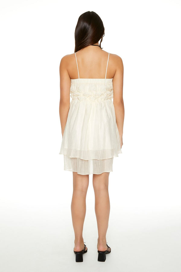 Forever21 Layered Babydoll Mini Dress VANILLA