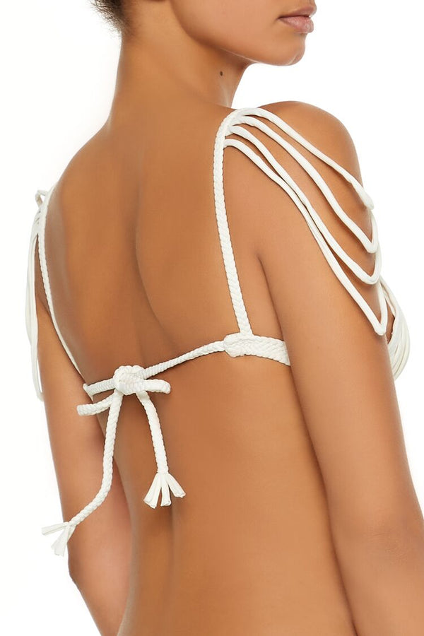 Forever21 Macrame Bralette Bikini Top CREAM
