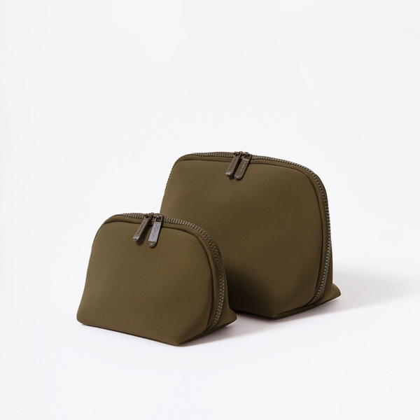 Forever21 MAKEUP POUCH SET SAFARI GREEN