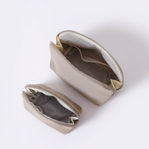 Forever21 MAKEUP POUCH SET TAUPE