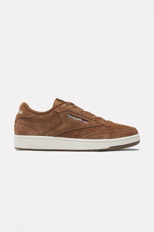 Forever21 Men Reebok Club C 85 Shoes BROWN/WHITE
