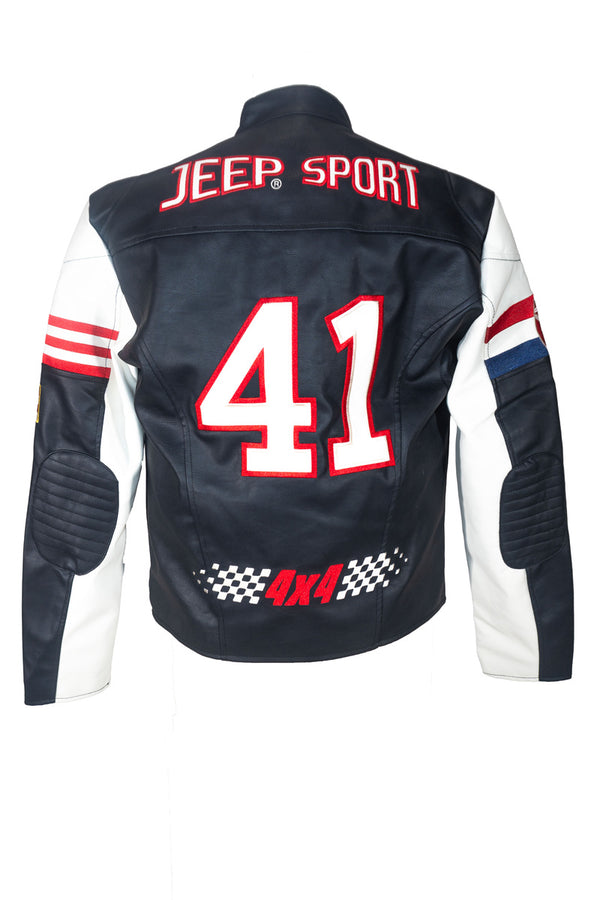 Forever21 Men's Jeep® Moto Jacket BLACK/MULTI