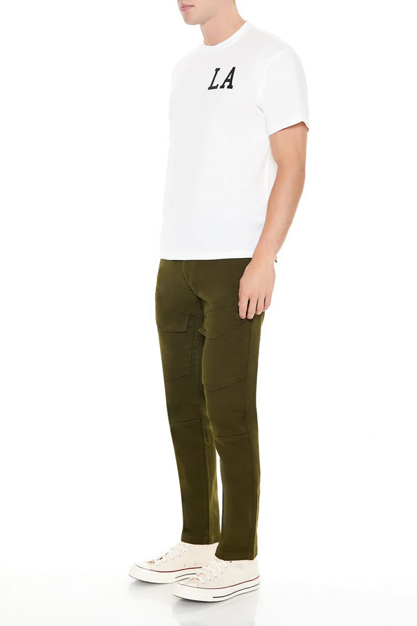 Forever21 Mid-Rise Skinny Cargo Jeans OLIVE