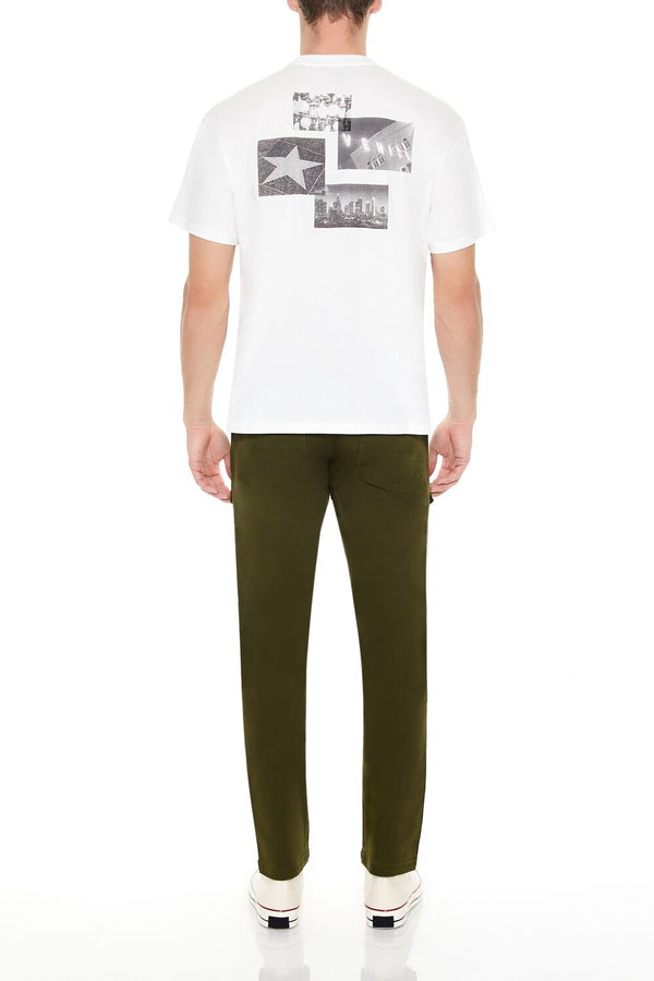 Forever21 Mid-Rise Skinny Cargo Jeans OLIVE