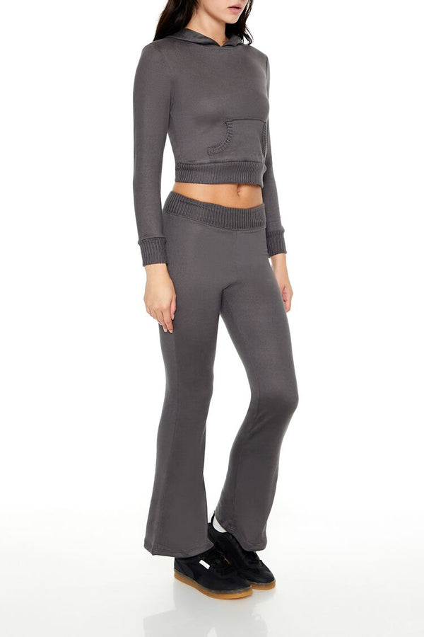 Forever21 Mid-Rise Straight-Leg Pants BLACK