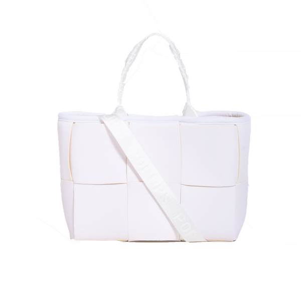 Forever21 MINI ICON TOTE WHITE YELLOW