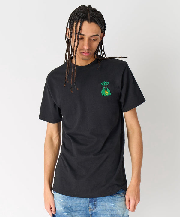 Forever21 Money Bags Short Sleeve Tee - Black BLACK