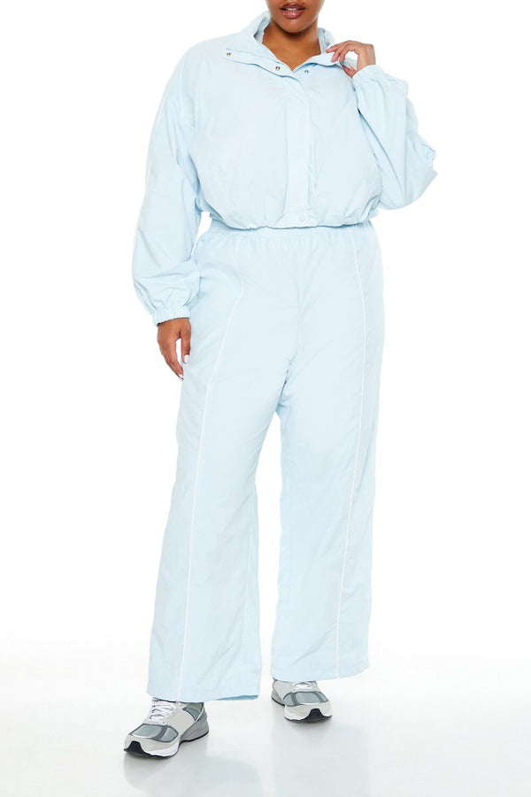 Forever21 Plus Size Active Cropped Jacket AQUA