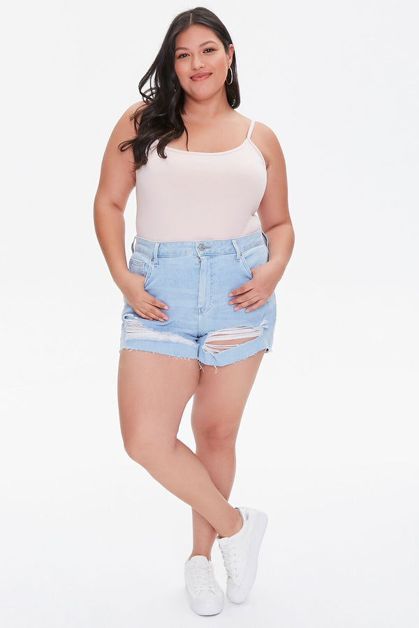 Forever21 Plus Size Basic Cami Bodysuit DUSTY PINK