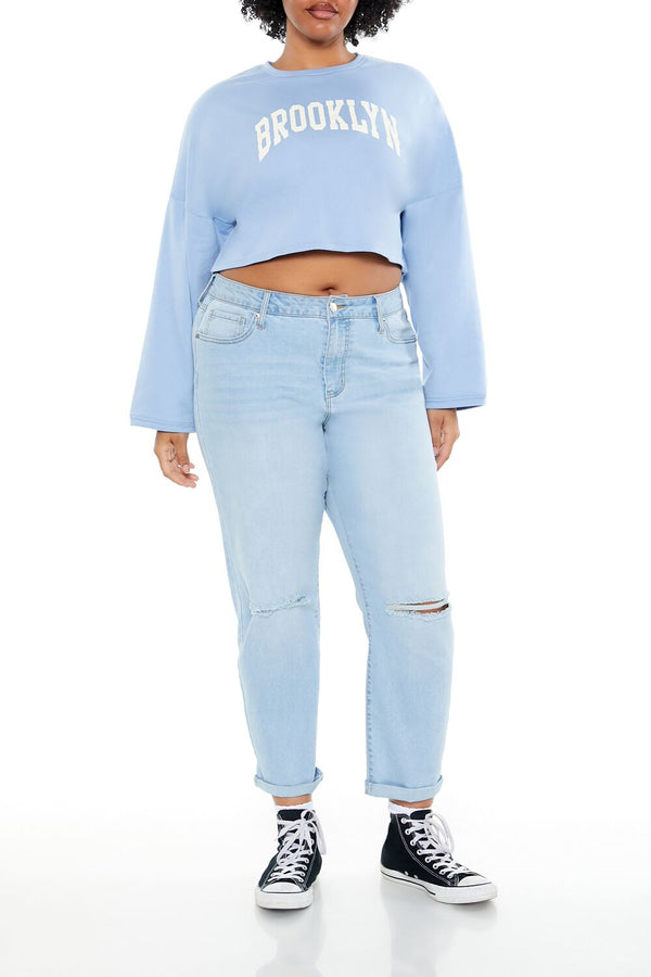 Forever21 Plus Size Brooklyn Pullover BLUE/MULTI