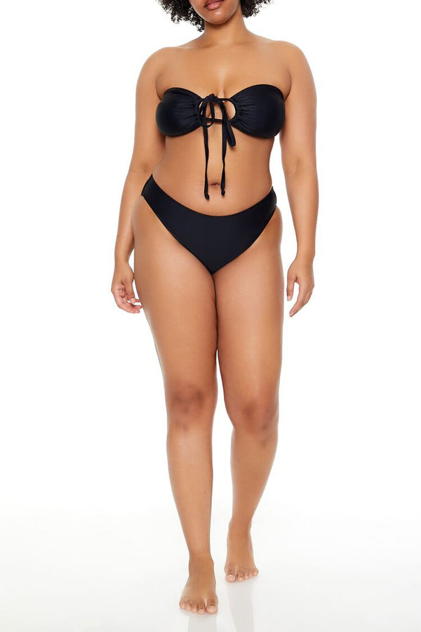 Forever21 Plus Size Cheeky Bikini Bottoms BLACK