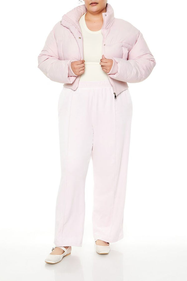 Forever21 Plus Size Cropped Puffer Jacket BLOSSOM