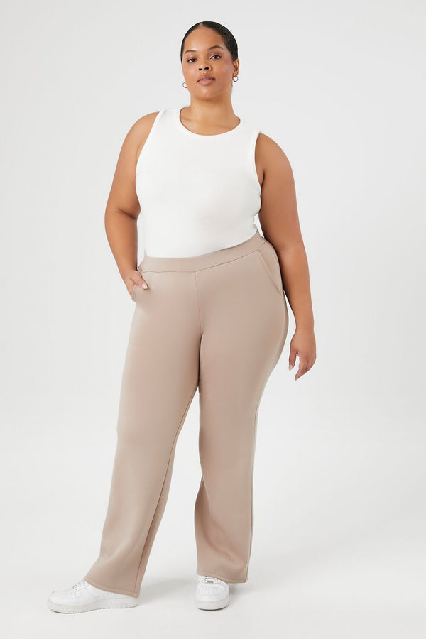 Forever21 Plus Size Ribbed Knit Tank Top VANILLA