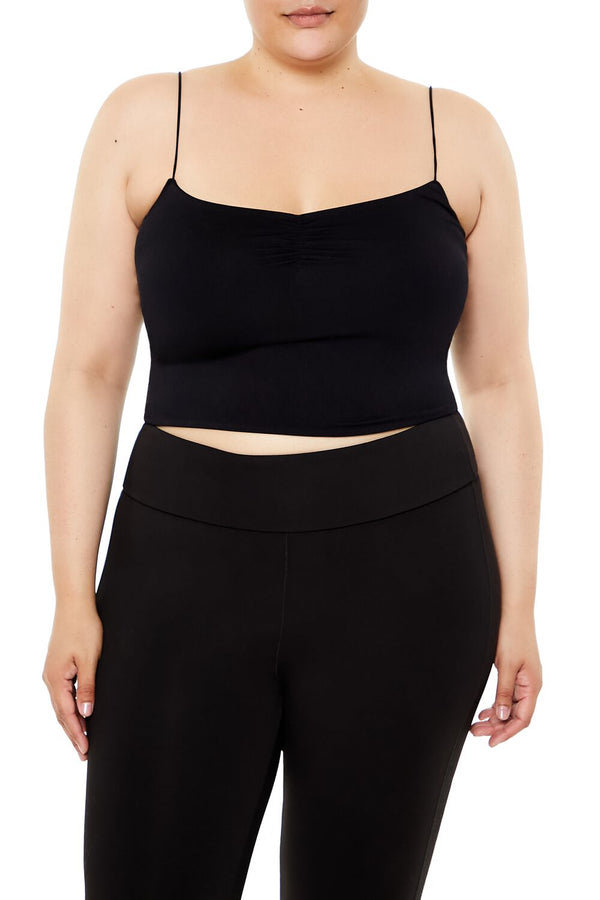 Forever21 Plus Size Seamless Cropped Cami BLACK
