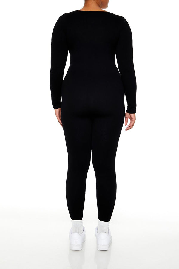 Forever21 Plus Size Seamless Jumpsuit BLACK
