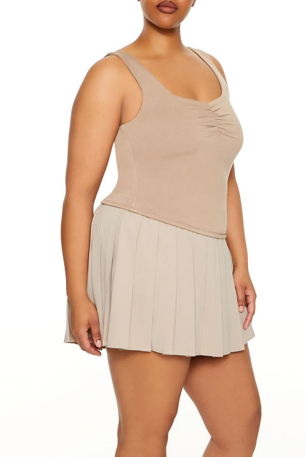 Forever21 Plus Size Square-Neck Tank Top SAFARI