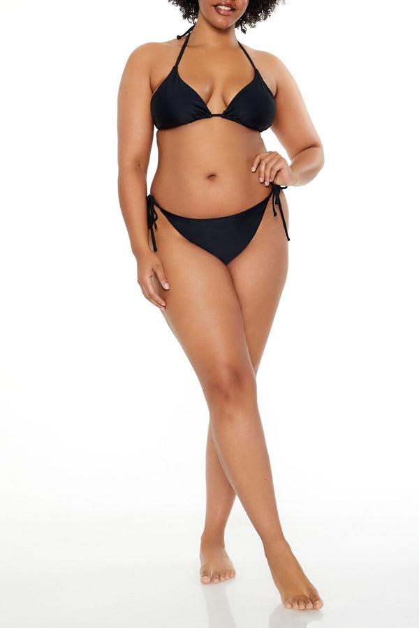 Forever21 Plus Size String Bikini Bottoms BLACK