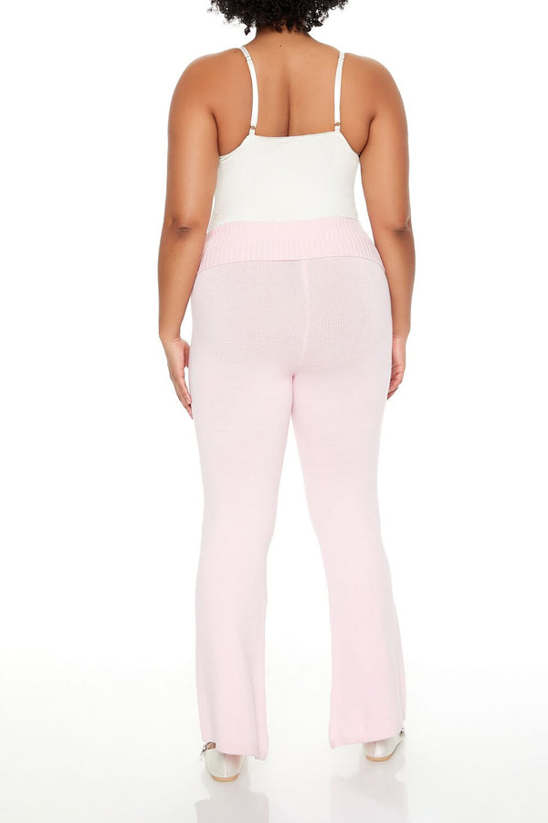 Forever21 Plus Size Sweater-Knit Pants PETAL PINK