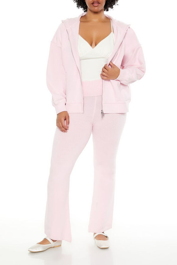 Forever21 Plus Size Sweater-Knit Pants PETAL PINK