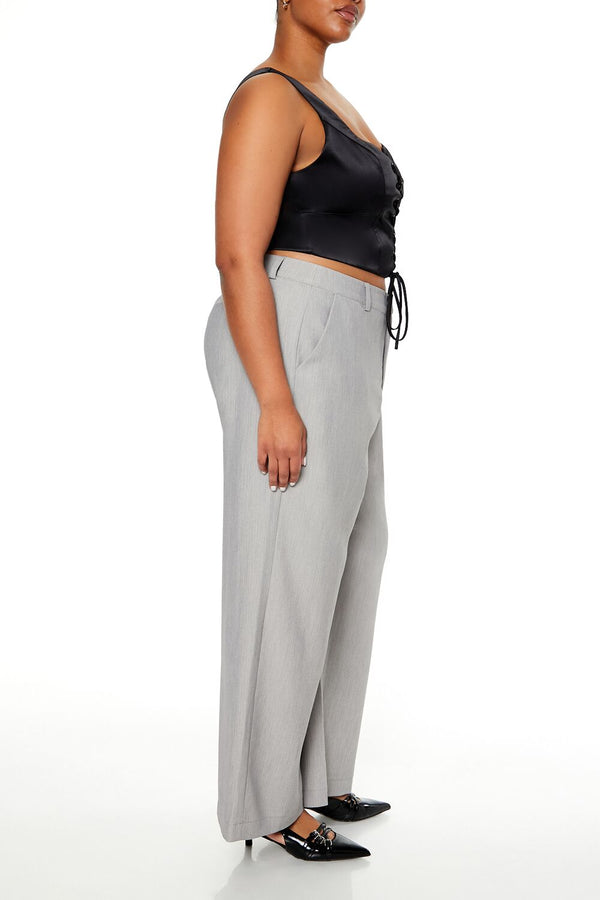 Forever21 Plus Size Wide-Leg Pants GREY