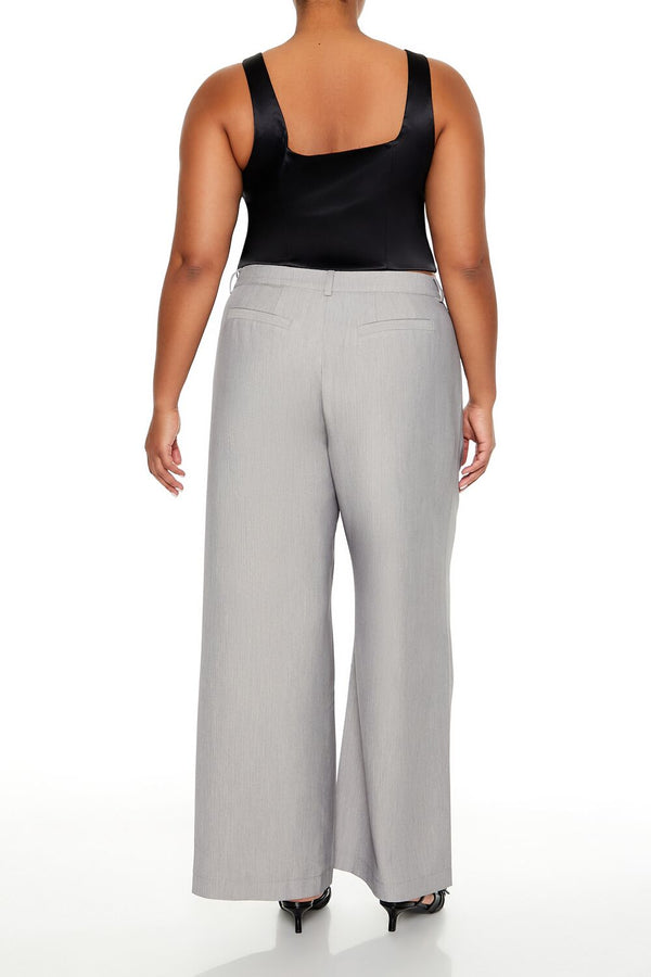 Forever21 Plus Size Wide-Leg Pants GREY