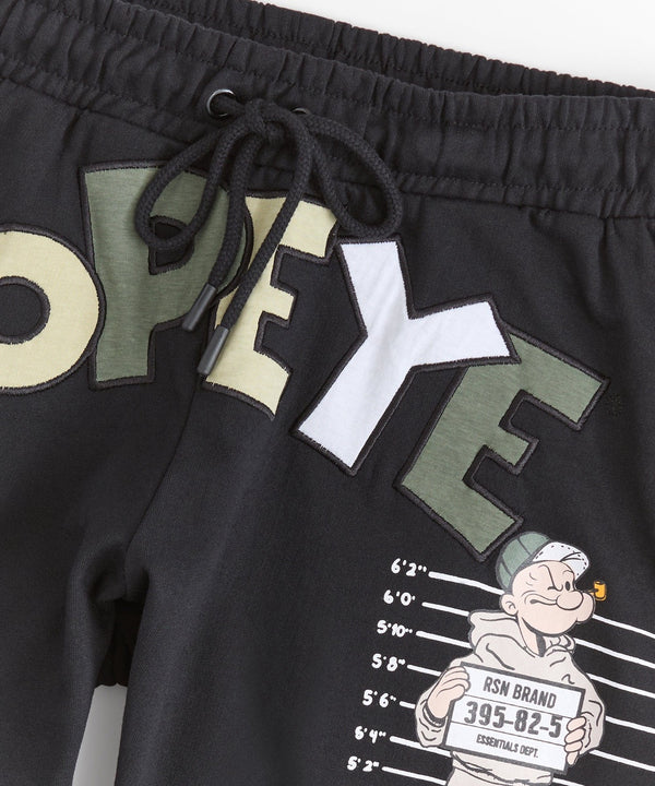 Forever21 Popeye Applique Short - Black BLACK