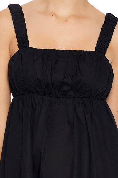 Forever21 Poplin Babydoll Mini Dress BLACK