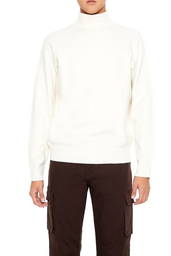 Forever21 Raglan Turtleneck Sweater CREAM