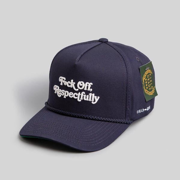 Forever21 RESPECTFULLY DEEP NAVY TRUCKER HAT Navy