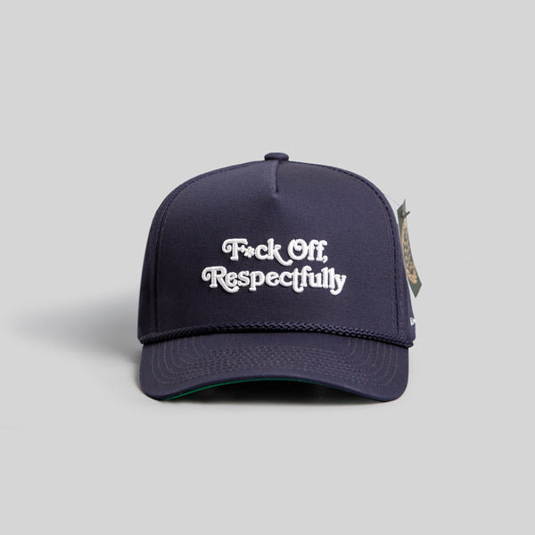 Forever21 RESPECTFULLY DEEP NAVY TRUCKER HAT Navy