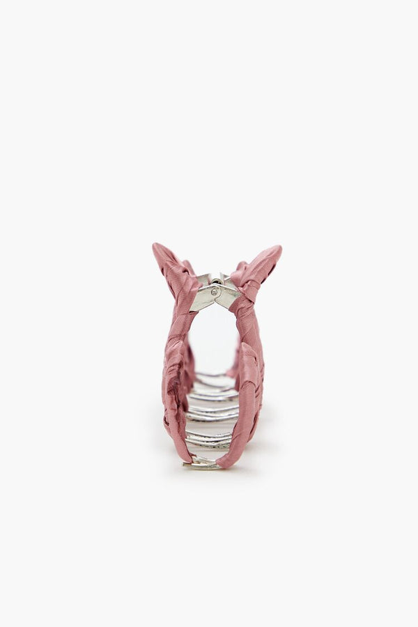 Forever21 Ribbon-Wrapped Claw Hair Clip PINK