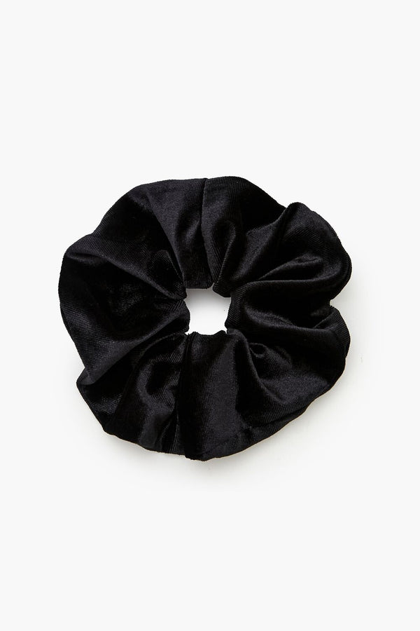 Forever21 Ruched Velvet Hair Scrunchie BLACK