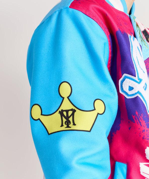 Forever21 Scarface Retro Varsity Jacket - Blue BLUE