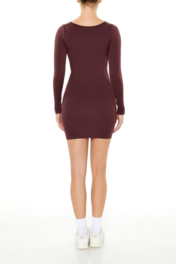 Forever21 Seamless Scoop-Neck Mini Dress MERLOT
