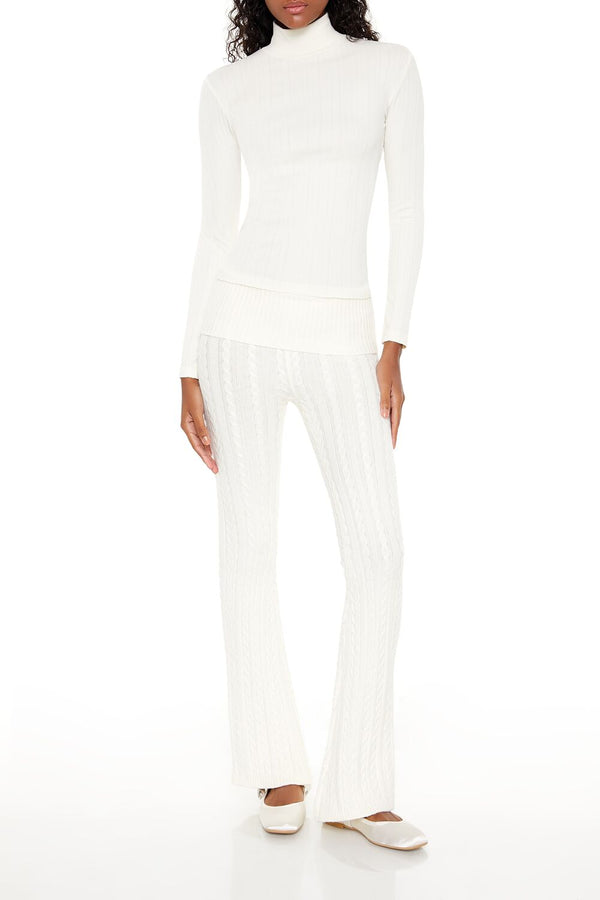 Forever21 Seamless Turtleneck Top IVORY