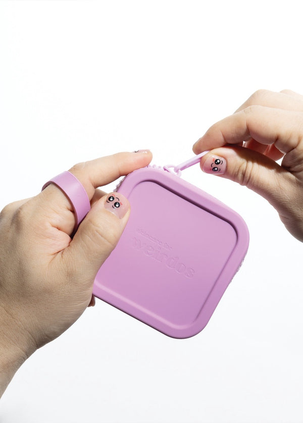 Forever21 Silicone Zip Logo Pouch