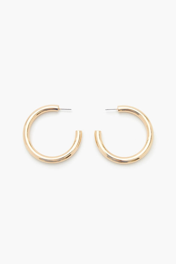 Forever21 Smooth Hoop Earrings GOLD