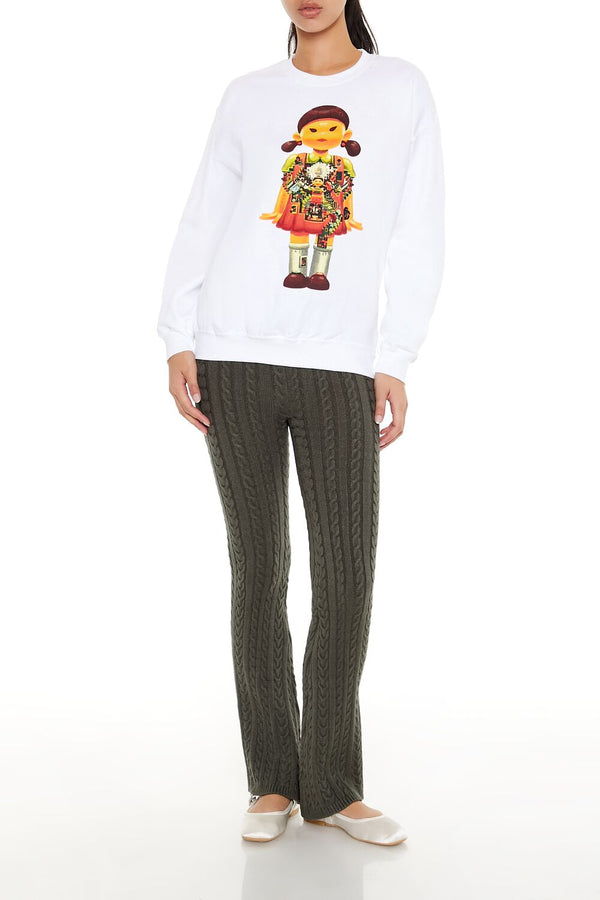 Forever21 Squid Game Graphic Pullover WHITE/MULTI