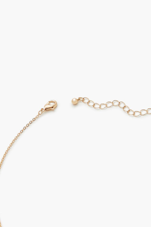 Forever21 Star & Dog Tag Charm Necklace GOLD