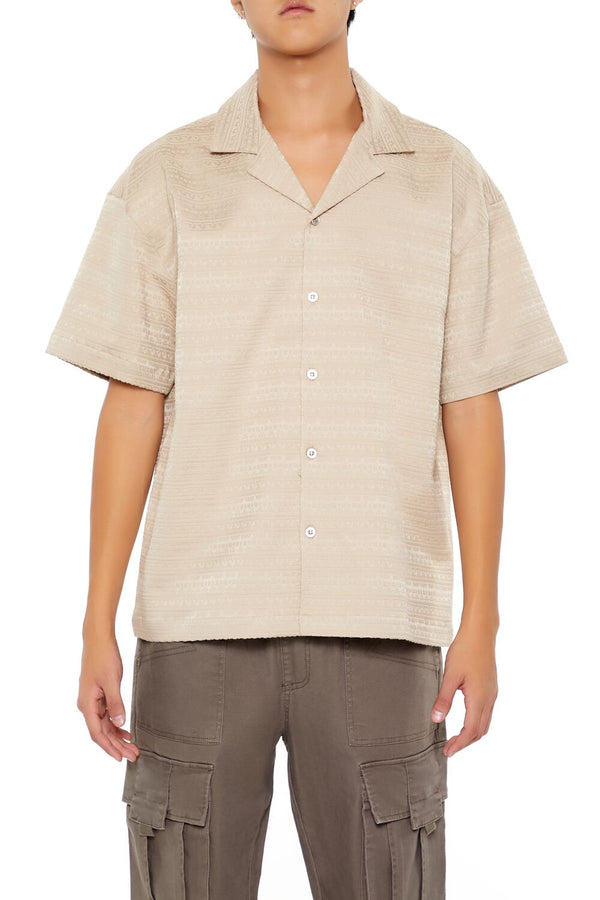 Forever21 Striped Drop-Sleeve Shirt TAUPE