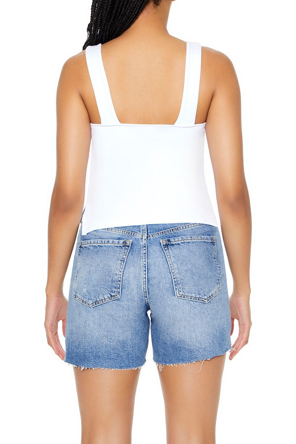 Forever21 Sweetheart Tank Top WHITE